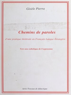 cover image of Chemins de paroles
